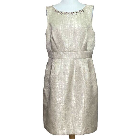 Tahari Shimmer Sleeveless Dress Size 14 - Picture 1 of 8